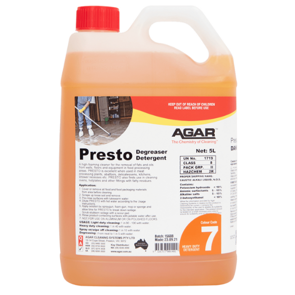 AGAR Presto Degreaser Detergent