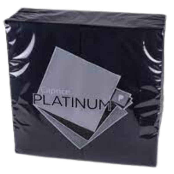 Quilted Dinner Napkins GT Fold Black