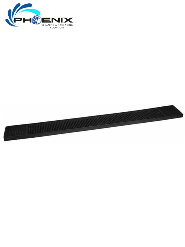 610 x 83 mm Black Rubber Bar Mat/ Runner