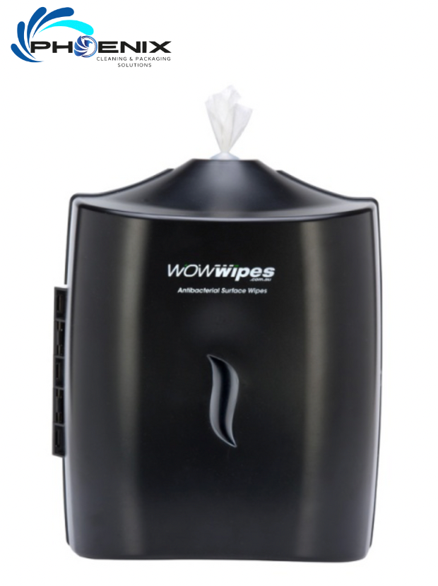 Wow Wipe Black Wall Dispenser