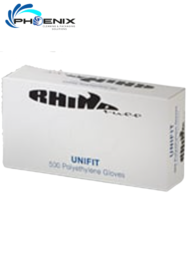 Clear Embossed Polyethylene LDPE Gloves (Unifit) Box of 500
