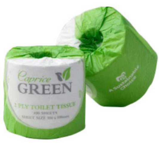 2Ply 400 Sheet Individually Wrapped Recycled Toilet Paper Rolls