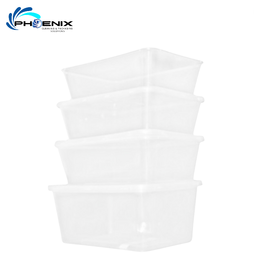 Clear Rectangular Plastic Take Away Containers