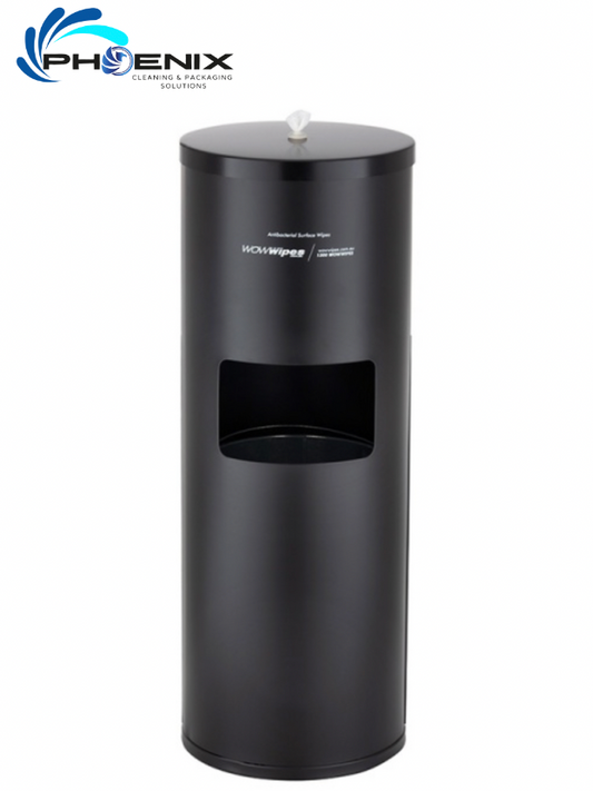 Matte Black Powder Coated Standing Dispenser