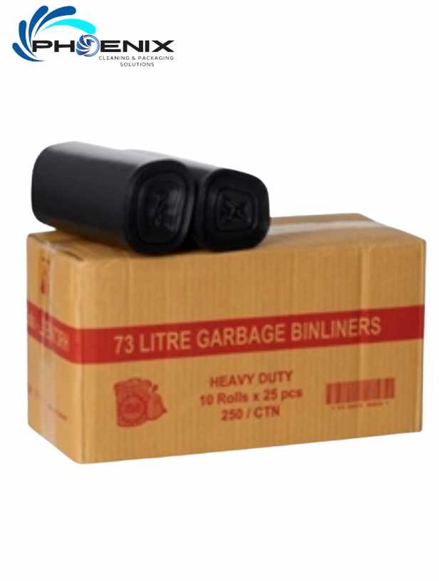 73L Heavy Duty Garbage Bags - LDPE Perforated Rolls